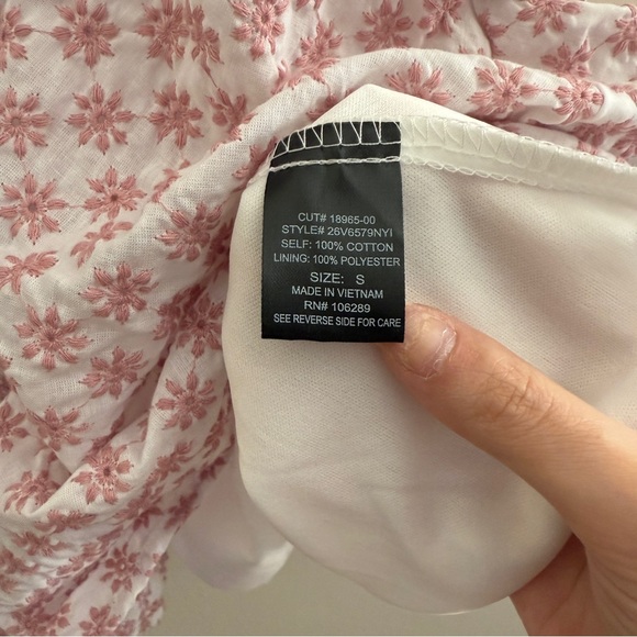 White and Pink Trixxi Embroidered Mini Dress - Picture 6 of 6